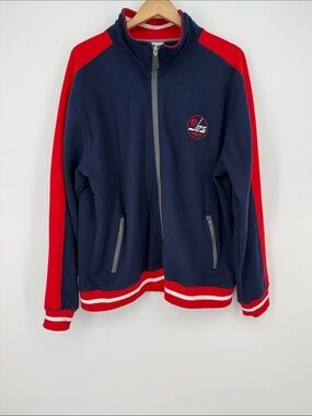 NHL Winnipeg Jets Navy & Red Zip-Up Track Jacket